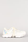 Bamboo Hologram Glitter Lace Up Sneaker