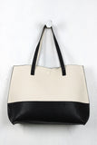 Pebbled Leatherette Two-Tone Reversible Bag