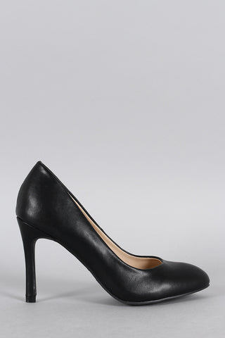 Bamboo Plain And Simple Almond Toe Pump