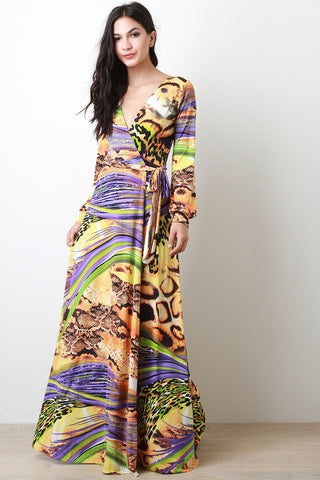 Wild Print Maxi Dress