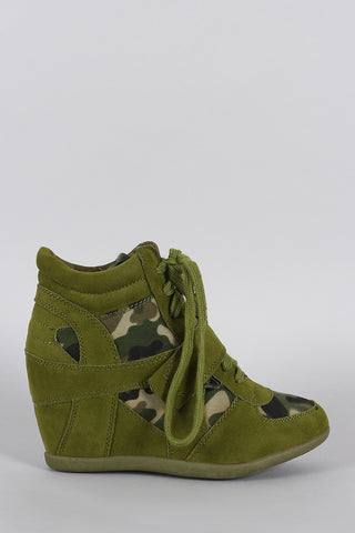 Breckelle Camouflage Lace Up Sneaker