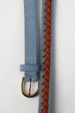 Leatherette Woven Denim Belt