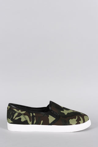 Bamboo Camouflage Slip On Sneaker
