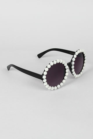 Round Pearl Sunglasses