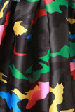 Colorful Camouflage Print Skirt