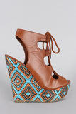Alluring Tribal Embroidered Caged Wedge