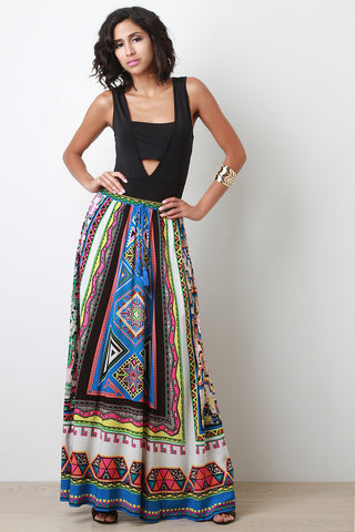 Geometric Tribal Maxi Skirt
