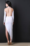 Asymmetrical Enveloped Backless Dress