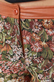 Leather And Floral Tapestry Shorts
