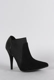 Anne Michelle Elastic Pointy Toe Stiletto Heeled Booties