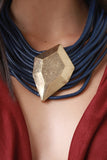 Metal Diamond Multistrand Necklace