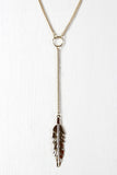 Feather Lariat Necklace