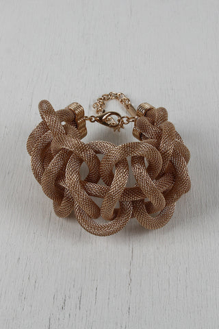 Woven Tube Chain Bracelet