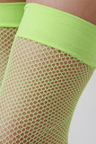 Nylon Fishnet Thigh High Socks