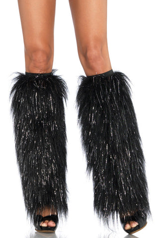 Leg Avenue Furry Lurex Legwarmers