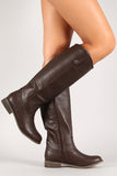 Breckelle Round Toe Riding Knee High Boot