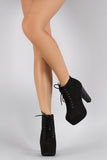 Speed Limit 98 Suede Lace Up Platform Booties