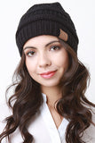 Solid Ridged Knit Beanie