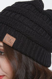 Solid Ridged Knit Beanie