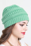 Solid Ridged Knit Beanie