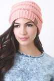 Solid Ridged Knit Beanie