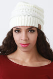 Solid Ridged Knit Beanie