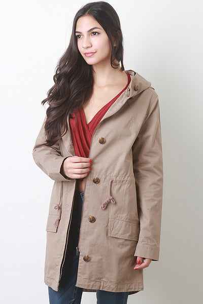 Khaki Longline Jacket