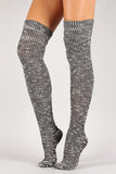 Marl Knit Thigh High Socks