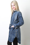 Snap Button Denim Coat