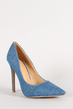 Shoe Republic Religion Denim Pointy Toe Pump