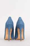 Shoe Republic Religion Denim Pointy Toe Pump