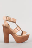 Breckelle Buckled Cage Open Toe Heel