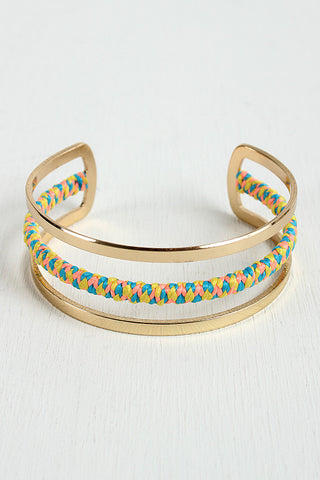 Woven Center Cuff Bracelet