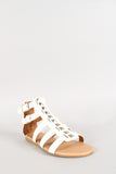 Dollhouse Pyramid Studded Gladiator Open Toe Flat Sandal