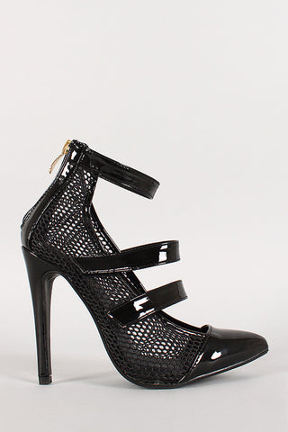 Patent Mesh Pointy Toe Stiletto Pump