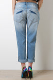 Destroyed Front Cropped Boyfriend Jeans