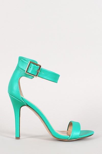 Breckelle Ankle Buckle Open Toe Heel