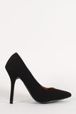 Leatherette Pointy Toe Stiletto Pump