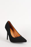 Leatherette Pointy Toe Stiletto Pump