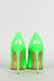 Shoe Republic Neon Patent Pointy Toe Stiletto Pump