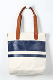 Striped Canvas Tote Bag