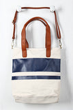 Striped Canvas Tote Bag