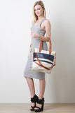 Striped Canvas Tote Bag