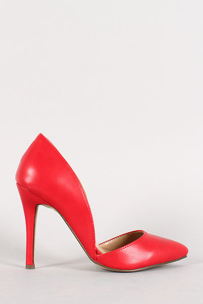 Breckelle Pointy Toe Sweetheart Pump