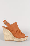Breckelle Slingback Espadrille Platform Wedge