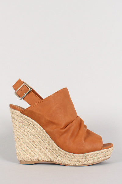 Breckelle Slingback Espadrille Platform Wedge