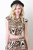 Mixed Animal Print Crop Top