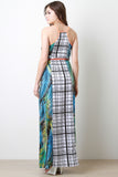 Tropical Grid Maxi Dress