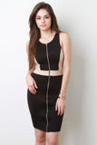Zipper Front Panel Dress