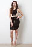 Zipper Front Panel Dress